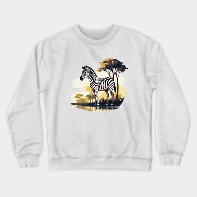 Zebra Lover Crewneck Sweatshirt by zooleisurelife